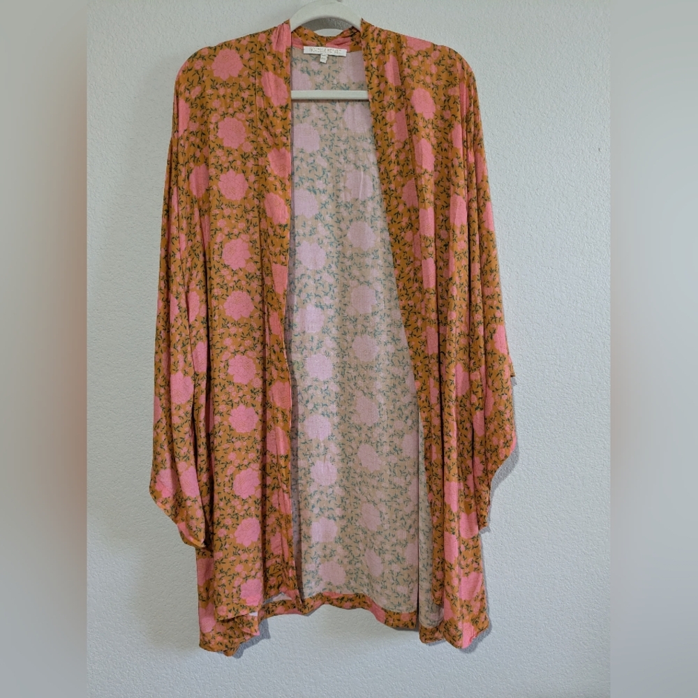 Novella Royale Floral Open Kimono Cardigan One Size